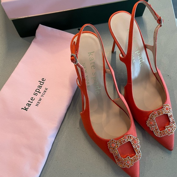 Kate Spade - buckle up slingback pumps - Orange - Picture 1 of 6